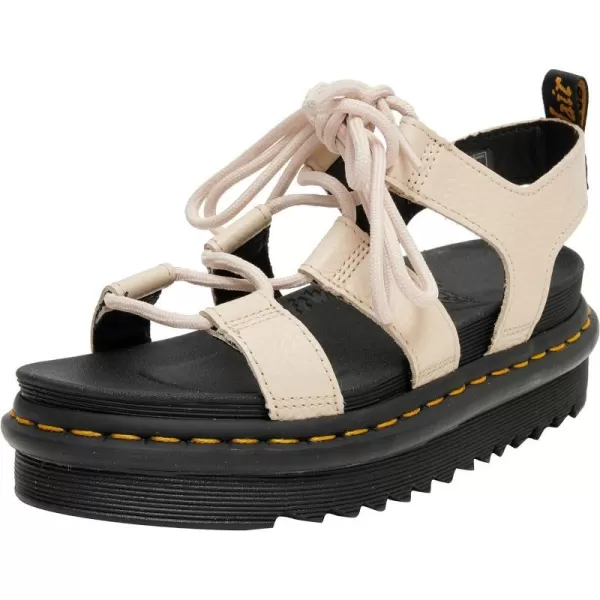 Dr Martens Womens AmphibiansParchment Beige Milled Nappa