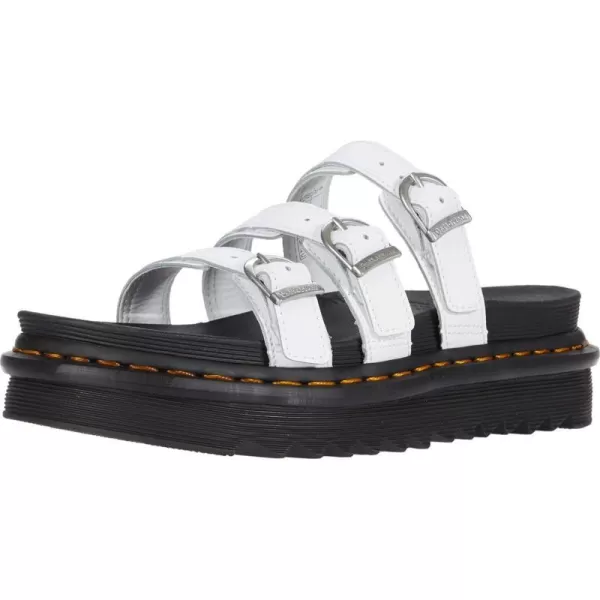 Dr Martens Womens Blaire Slide SandalsWhite Hydro Leather