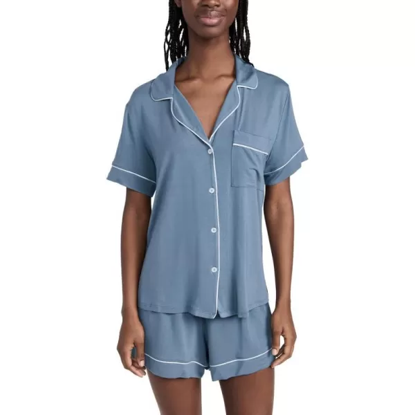 Eberjey Gisele Relaxed Womens Short PJ SetCoastal BlueIce Blue