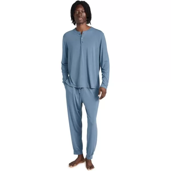 Eberjey Henry Mens Jersey Modal PJ SetCoastal Blue