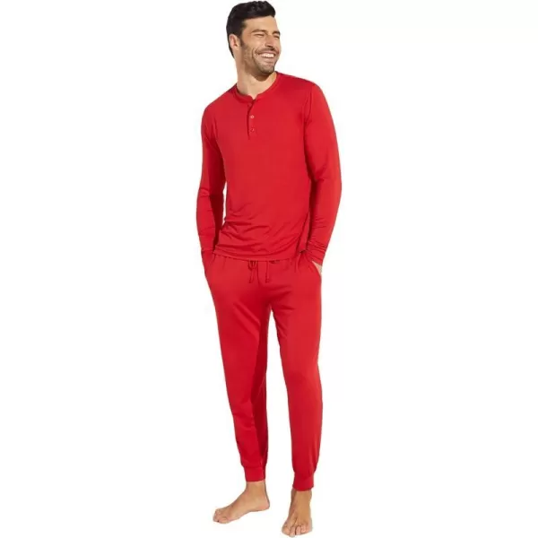 Eberjey Henry Mens Jersey Modal PJ SetHaute Red