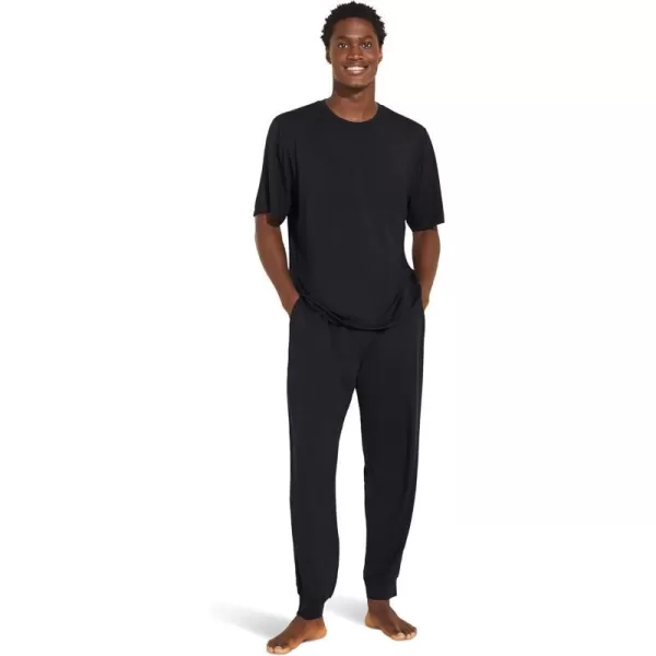 Eberjey Mens Henry The Short Sleeve Long Pj SetBlack