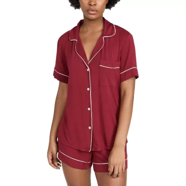 Eberjey Womens Gisele Relaxed Short Pj SetSangriaIvory