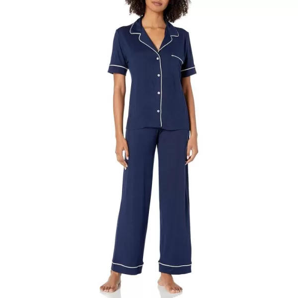 Eberjey Womens Gisele Short Sleeve PJ SetNavyIvory