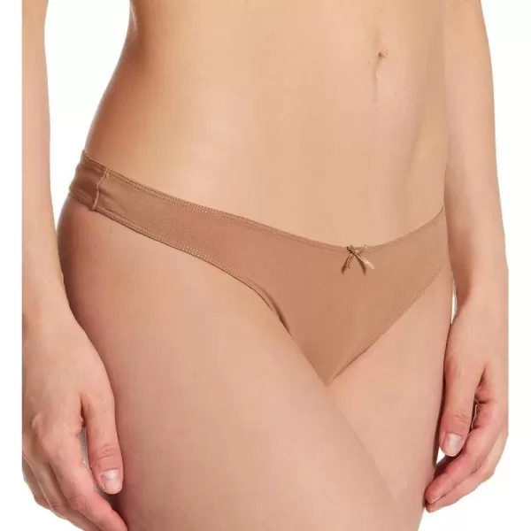 Eberjey Womens Pima Stretch Cotton ThongMocha