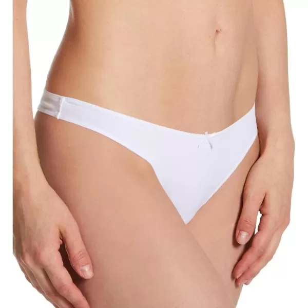 Eberjey Womens Pima Stretch Cotton ThongWhite