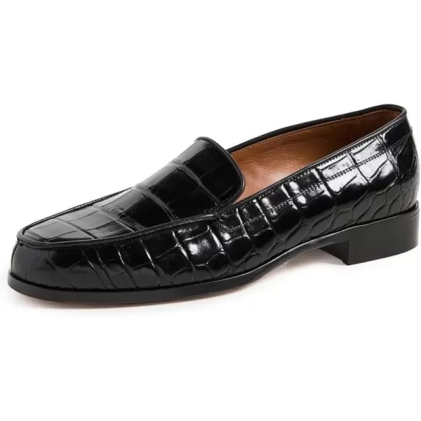 Emme Parsons Womens Danielle LoafersBlack Croc