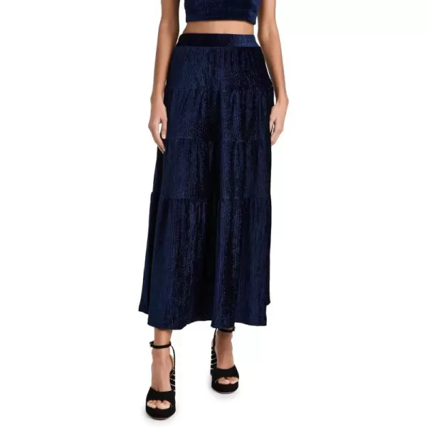 En Saison Womens Micah Midi SkirtNavy