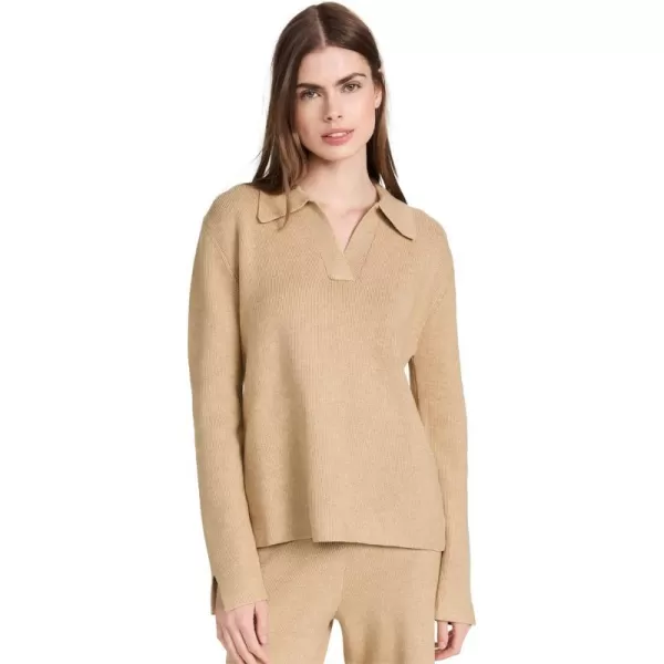 English Factory Womens Collared Knit SweaterCamel