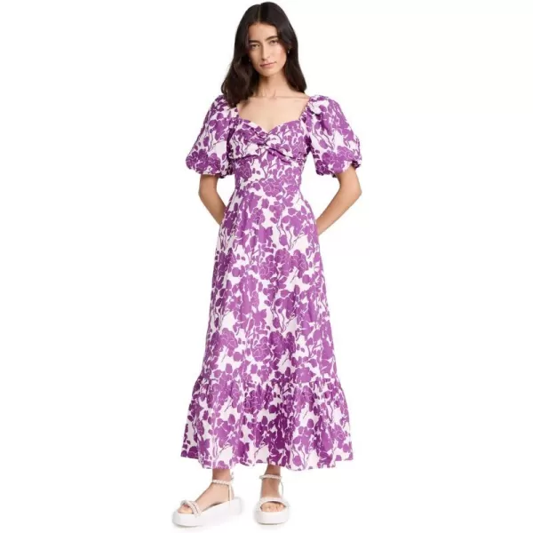 English Factory Womens Floral Print Maxi DressBerry