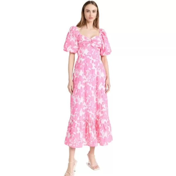 English Factory Womens Floral Print Maxi DressFuschia