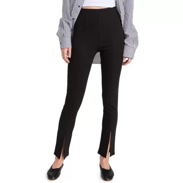 English Factory Womens Front Slit PantsBlack