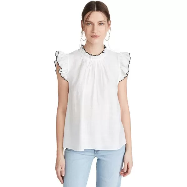 English Factory Womens Ruffle BlouseWhite