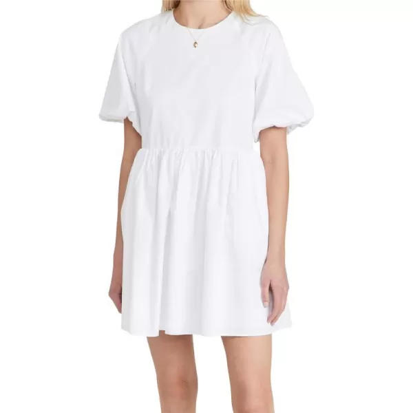 English Factory Womens Short Balloon Sleeve Mini DressWhite