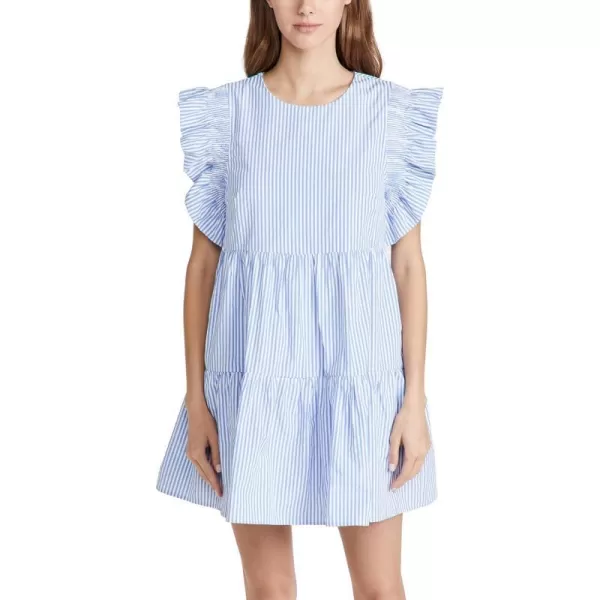 English Factory Womens Striped Mini DressBlue Stripe