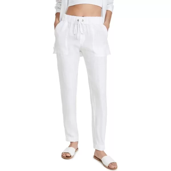 Enza Costa Womens Linen Easy PantsWhite