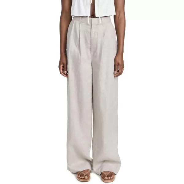 Enza Costa Womens Linen Pleated Wide Leg PantsMist