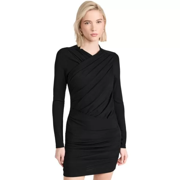 Enza Costa Womens Matte Jersey Wrap DressBlack