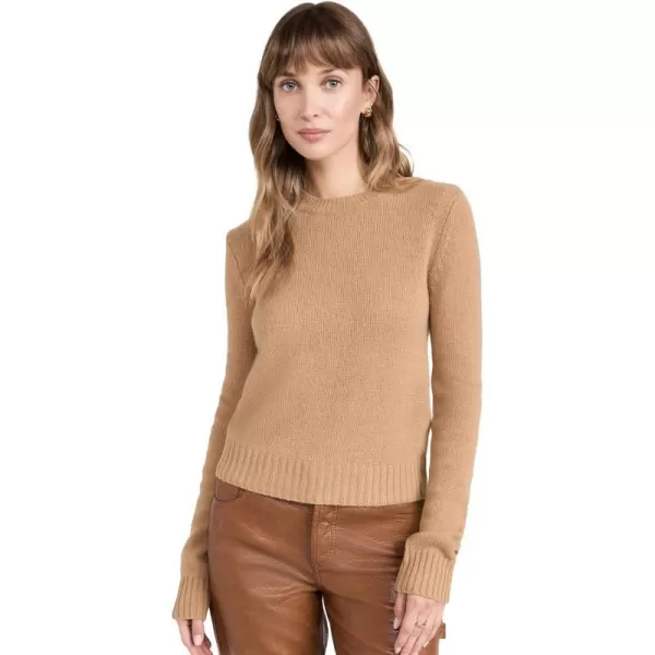 Enza Costa Womens Pure Cashmere Crew SweaterBeige