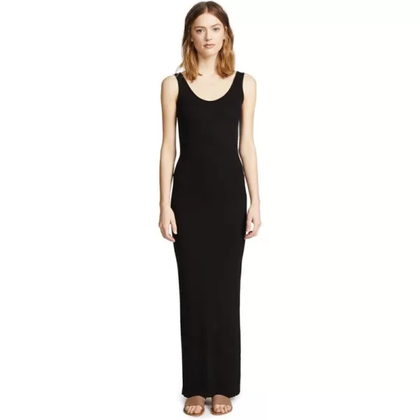 Enza Costa Womens Ribbed Tank Maxi DressBlack