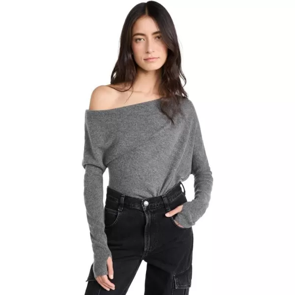 Enza Costa Womens Slouch SweaterHeather Grey