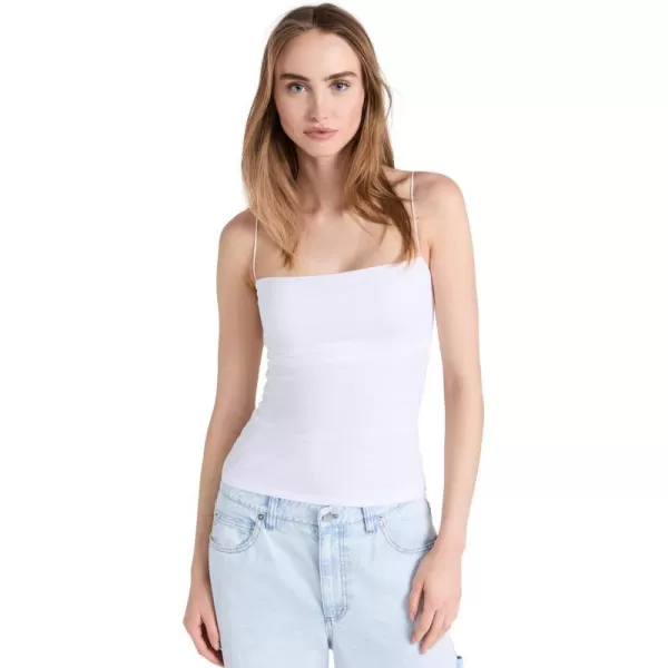 Enza Costa Womens Supima Cotton Essential Strappy TankWhite