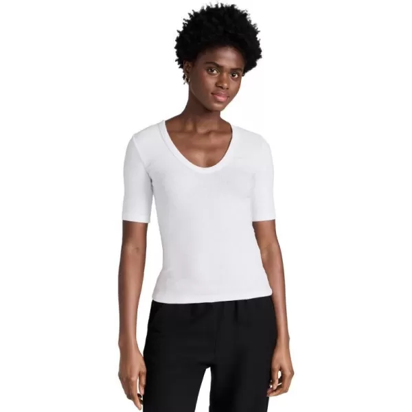 Enza Costa Womens Textured Rib TopWhite