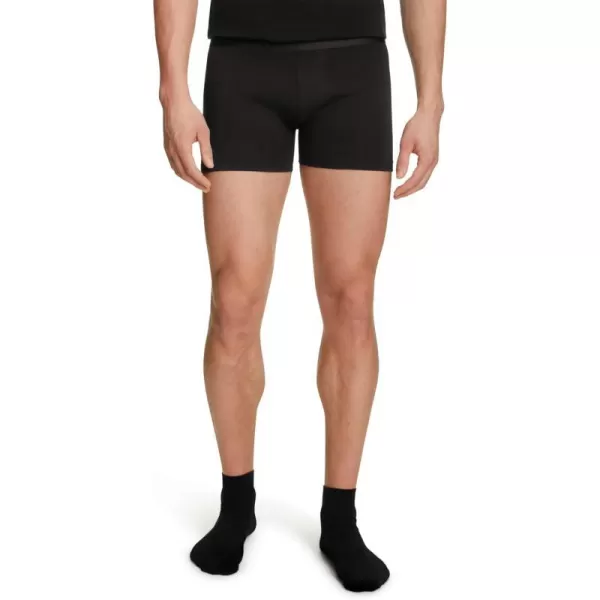 FALKE Mens Daily Comfort Boxer Shorts 2PackBlack Black 3000