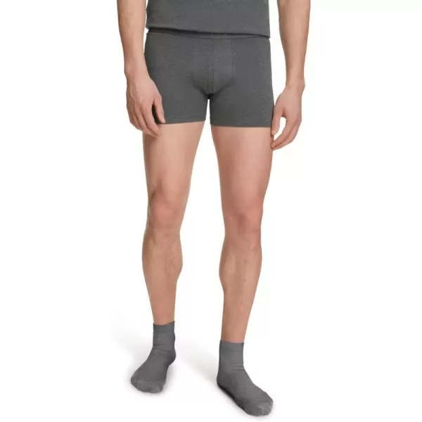 FALKE Mens Daily Comfort Boxer Shorts 2PackGrey Dark Grey Heather 3278