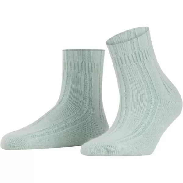 FALKE Womens Bedsock Socks Cozy Warm Ultra Soft Angora Wool Crew Length Warming Trendy Leisure Clothing 1 PairGreen Peppermint 7792