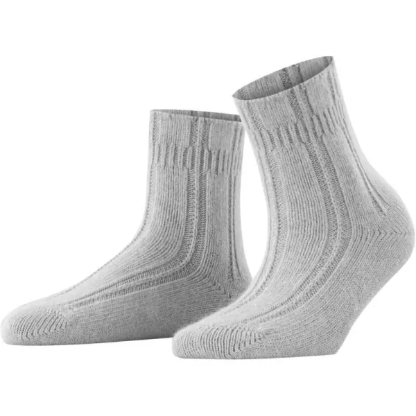 FALKE Womens Bedsock Socks Cozy Warm Ultra Soft Angora Wool Crew Length Warming Trendy Leisure Clothing 1 PairGrey Silver 3290