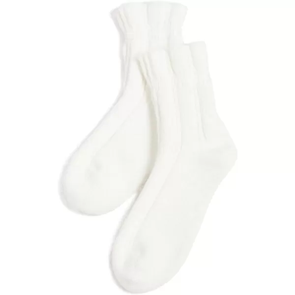 FALKE Womens Bedsock Socks Cozy Warm Ultra Soft Angora Wool Crew Length Warming Trendy Leisure Clothing 1 PairOffwhite