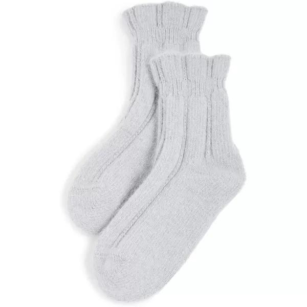 FALKE Womens Bedsock Socks Cozy Warm Ultra Soft Angora Wool Crew Length Warming Trendy Leisure Clothing 1 PairSilver