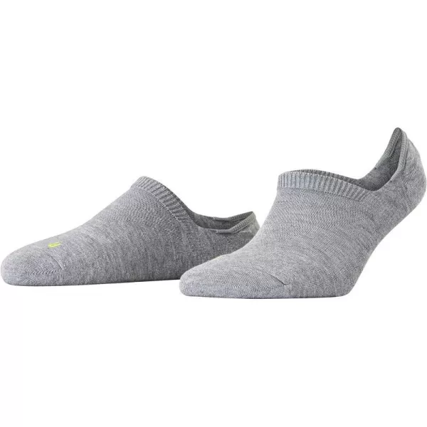 FALKE Womens Cool Kick No Show Socks Breathable Cooling Effect Polyester Low Cut Everyday Sock Non Slip HeelGrey Light Grey 3400