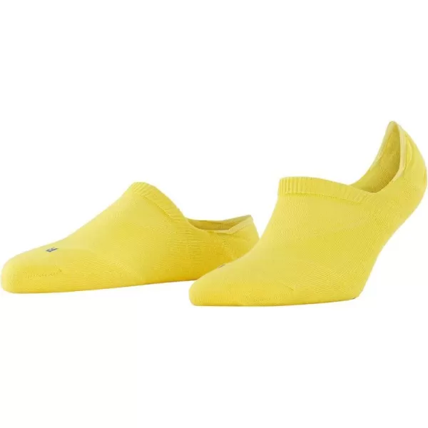 FALKE Womens Cool Kick No Show Socks Breathable Cooling Effect Polyester Low Cut Everyday Sock Non Slip HeelYellow Sunshine 1330