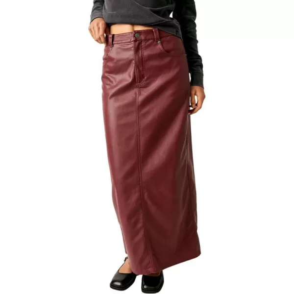 FP Movement Womens City Slicker Vegan Maxi SkirtRed Jasper