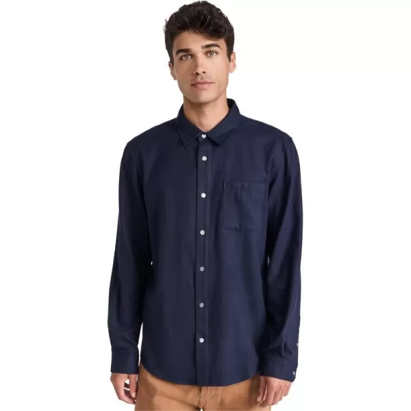 FRAME Mens Brushed Cotton ShirtMidnight Blue