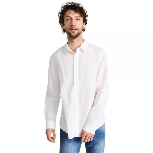 FRAME Mens Classic Poplin ShirtWhite Beige