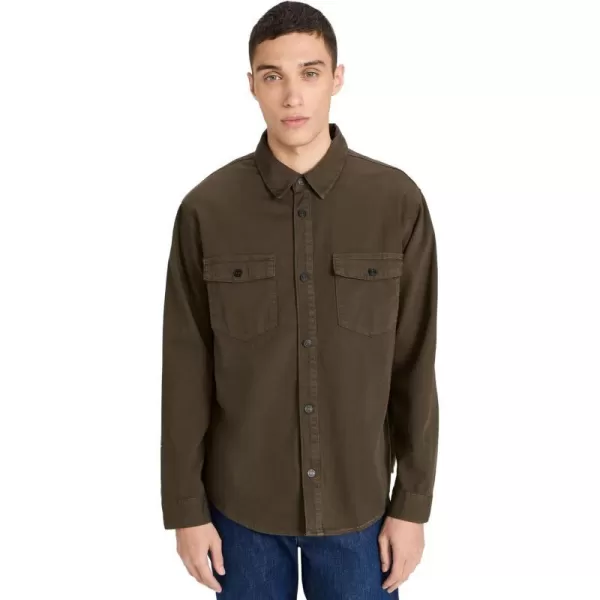 FRAME Mens Fashion Denim ShirtDark Olive