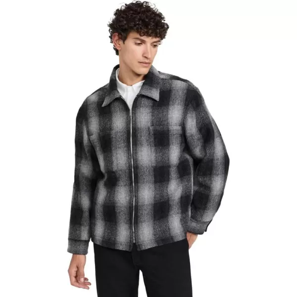 FRAME Mens Plaid Wool JacketGrey