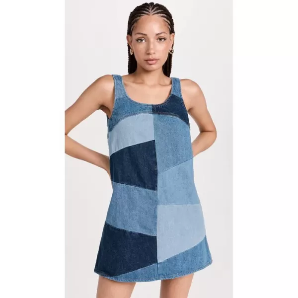 FRAME Womens Atelier Micro Flare Denim DressFRAME Womens Atelier Micro Flare Denim Dress
