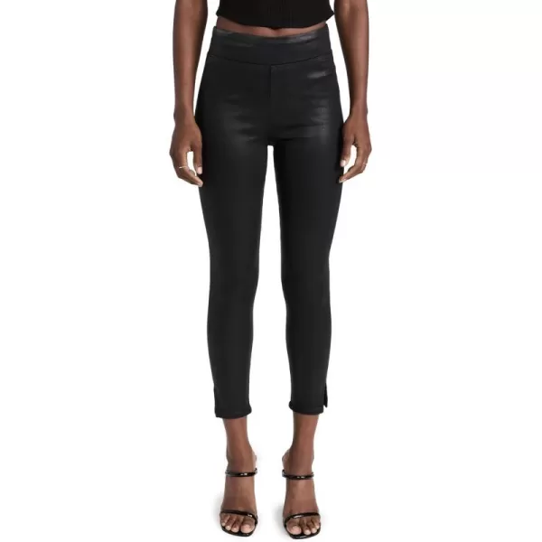 FRAME Womens Jetset Crop Slit Skinny JeansNoir Coated