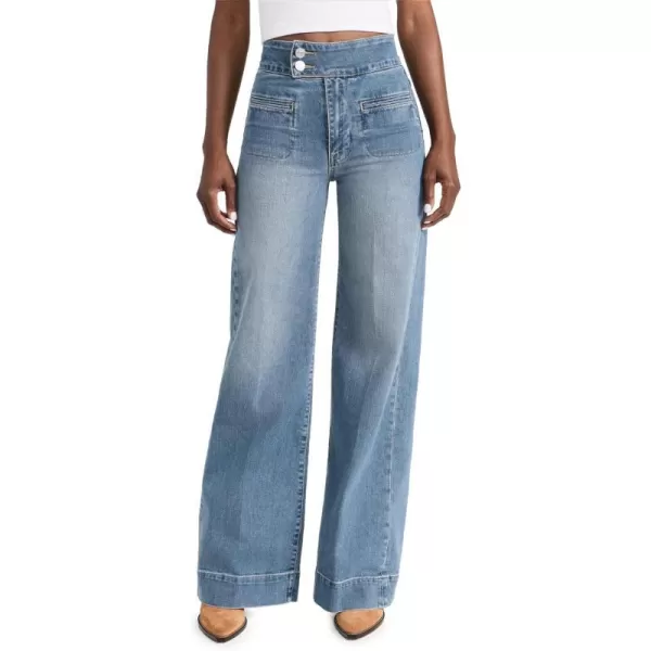 FRAME Womens Le Hardy Wide Leg JeansDeepwater