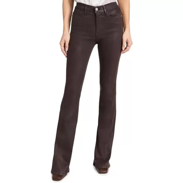 FRAME Womens Le High Flare JeansEspresso Coated