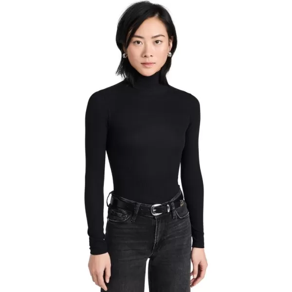 FRAME Womens Rib TurtleneckNoir