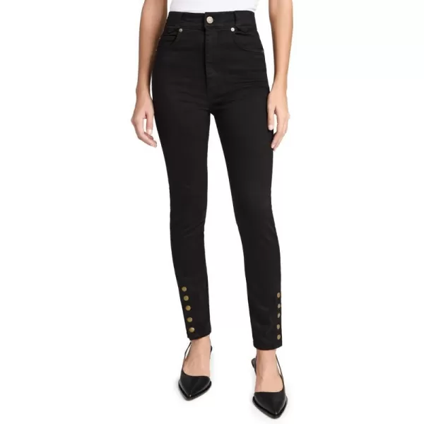 FRAME Womens The Snapped Denim LeggingsBlack