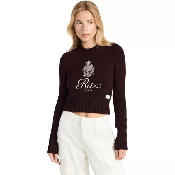 FRAME Womens x Ritz Paris Cashmere SweaterBordeaux