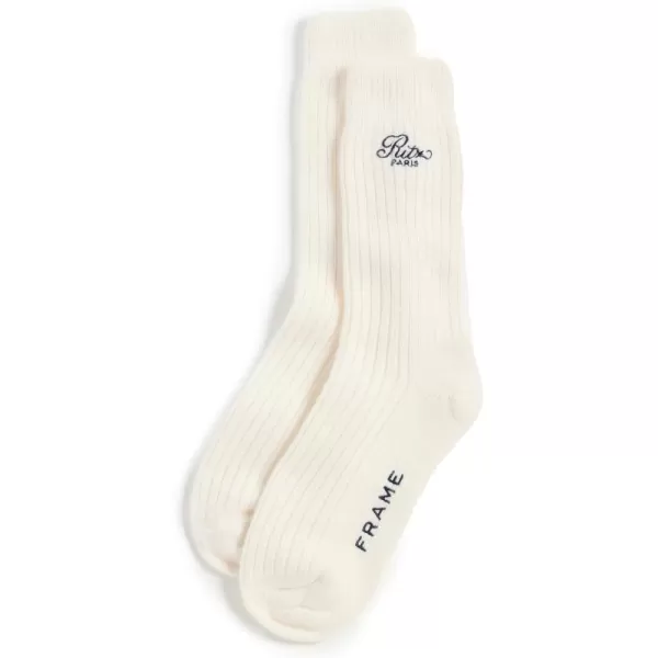 FRAME Womens x Ritz Paris SocksOff White Multi