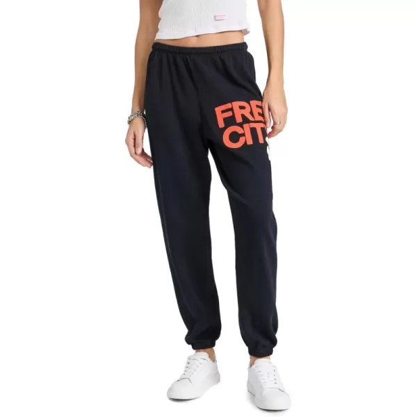 FREECITY Womens Large SweatpantsSquids Electric