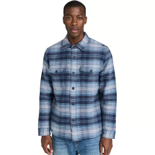 Faherty Mens High Pile Fleece Lined Wool CPOMountain Mist Plaid